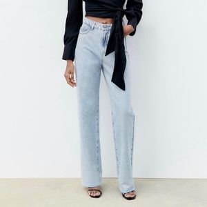 SOLD. Zara hi rise straight jeans